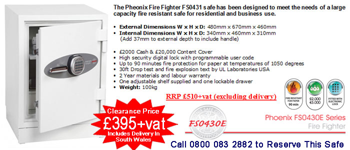 buy Pheonix FS0431E safe in cardiff
